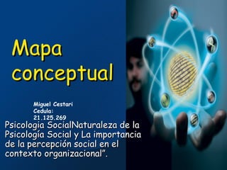 Mapa
 conceptual
       Miguel Cestari
       Cedula:
       21.125.269
Psicologia SocialNaturaleza de la
Psicología Social y La importancia
de la percepción social en el
contexto organizacional”.
 