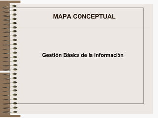 MAPA CONCEPTUAL Gestión Básica de la Información 