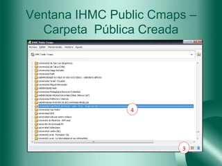 Ventana IHMC Public Cmaps –
  Carpeta Pública Creada




                4




                        3
 