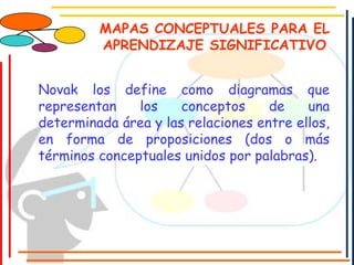Mapas conceptuales para el aprendizaje significativo | PPT