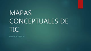 MAPAS
CONCEPTUALES DE
TIC
AMANDA GARCIA
 