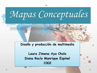 Mapas Conceptuales
Diseño y producción de multimedia
Laura Jimena Aya Cholo
Diana Rocío Manrique Espinel
1002
 