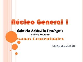 Gabriela Soldevilla Domínguez
        LMKT 120645




                      11 de Octubre del 2012
 