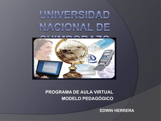 PROGRAMA DE AULA VIRTUAL
     MODELO PEDAGÓGICO

                   EDWIN HERRERA
 