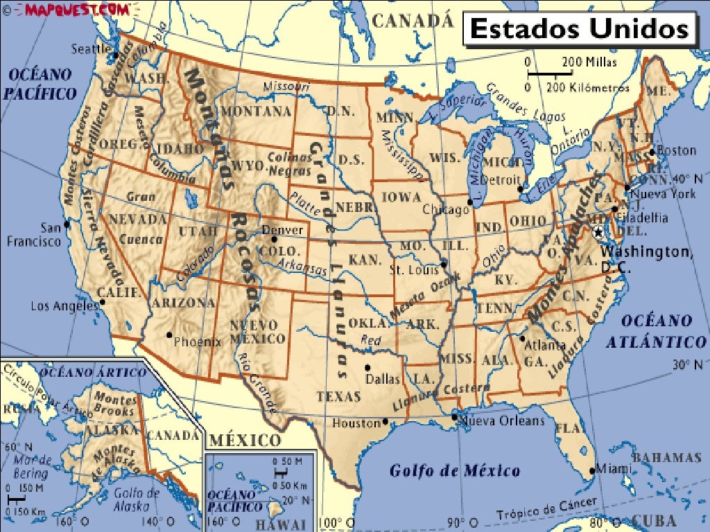 Mapas de Estados Unidos