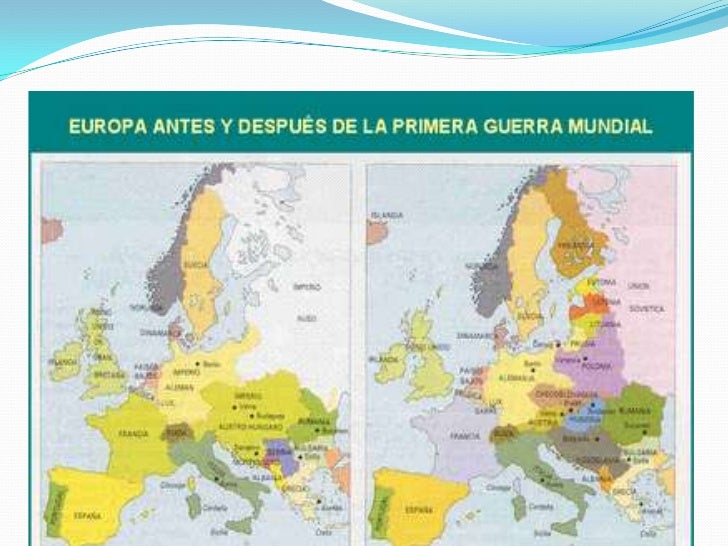 Mapas De Europa Antes Y Después De La Primera Guerra Mundial