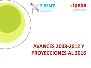 AVANCES 2008-2012 Y
PROYECCIONES AL 2016
 