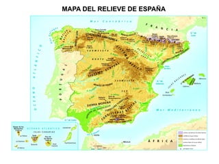 MAPA DEL RELIEVE DE ESPAÑA 