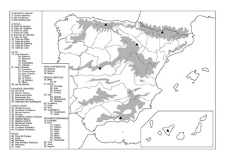 Mapas físicos "para elaborar" península Ibérica