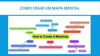 COMO CRIAR UM MAPA MENTAL
 