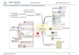www.mapasequestoes.com.br
mapasequestoes@gmail.com 39
Direito Administrativo
Contratos Administrativos – Características e Cláusulas Exorbitantes
 