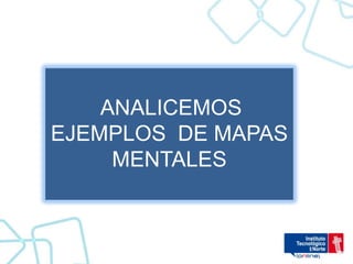 ANALICEMOS
EJEMPLOS DE MAPAS
MENTALES