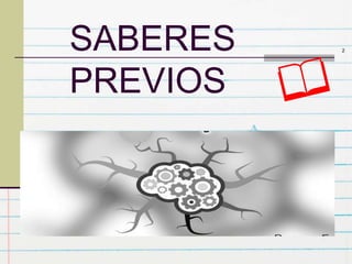 SABERES
PREVIOS
2
 