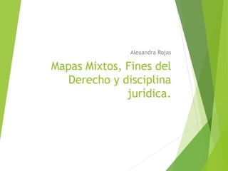 Mapas Mixtos, Fines del
Derecho y disciplina
jurídica.
Alexandra Rojas
 
