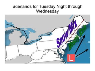 Scenarios for Tuesday Night through
Wednesday

 