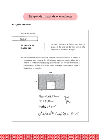 Ejemplos de trabajos de los estudiantes
a) El jardín de Carolina

23

 
