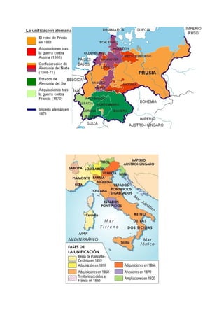 Mapas unificacion alemana e italiana