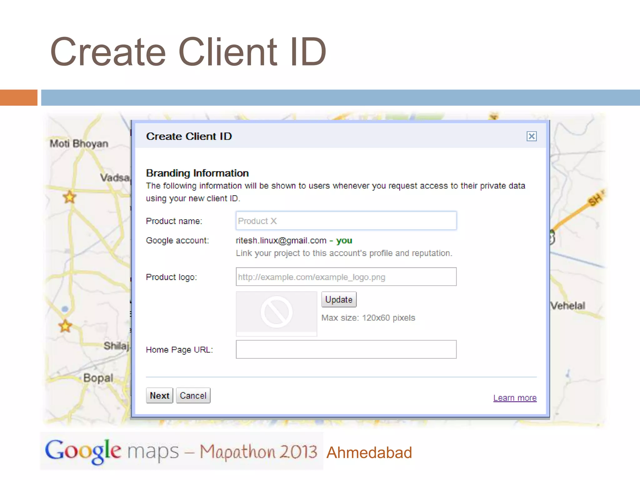 Create Client ID




               Ahmedabad
 