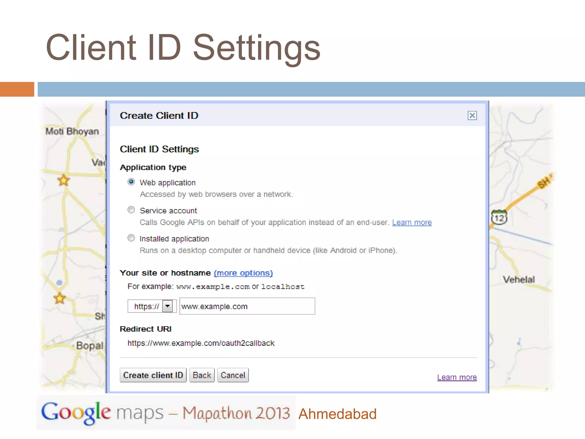 Client ID Settings




                Ahmedabad
 