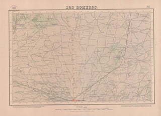 Mapa topográfico de Manzanares, zona norte (los  Romeros). año 1888. mtn  0761