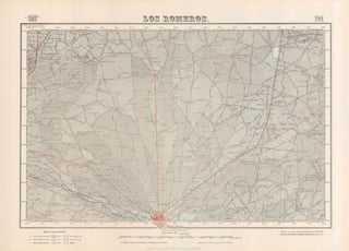 Mapa topográfico de Manzanares, zonna norte (los  Romeros). año 1953. mtn  0761