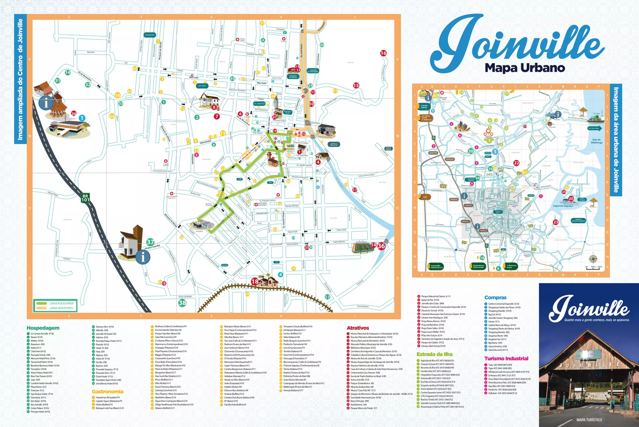 Mapa Joinville Mapa Turístico urbano de Joinville | PDF