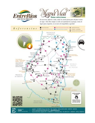 Mapa vial de Entre Rios