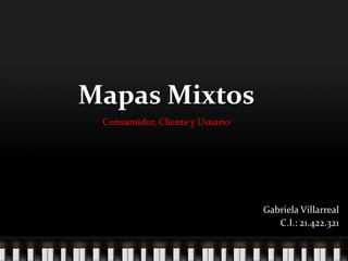 Mapas Mixtos 
Consumidor, Cliente y Usuario 
Gabriela Villarreal 
C.I.: 21.422.321 
 