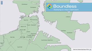 Displaying as a map in OpenLayers
Data from BostonOpenData (PDDL 1.0)
 