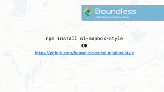 Installing ol-mapbox-style
npm install ol-mapbox-style
OR
https://github.com/boundlessgeo/ol-mapbox-style
 