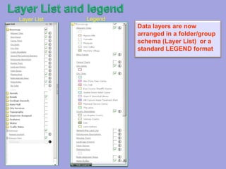 Getting StartedWhen you open the Geocortex web-based map    viewer in your Internet browser, you should see something that looks a lot like this:The map information is displayed in the  Map Window          On the left is the Information Panel, which displays information about the map and lets you interact with the map.          The Information Panel displays Selection Results and interfaces for various tools and processes as well.        Themap Window also includes an Overview Map  that indicates the part of the map you are currently viewing           Toolbar  where you will find tools to help you use your map. These tools allow you to navigate around the map, ask questions of the map, and otherwise interact with the information.              More tools to navigate around map,       scales, and pre-set points of interest.             Standard scale bar           Customized buttons to toggle selected layers on and off.1285344152673678