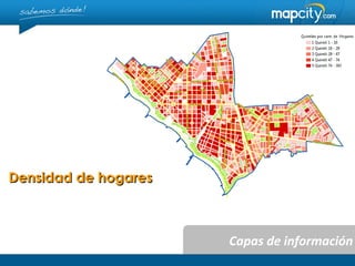 Densidad de hogares



                      Capas de información
 