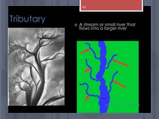 Tributary  A stream or small river that
flows into a larger river
abdul shumz kv kanjikode
63
 