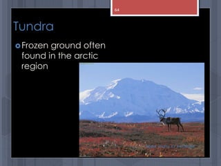 Tundra
Frozen ground often
found in the arctic
region
abdul shumz kv kanjikode
64
 