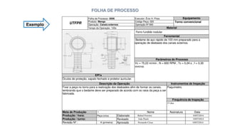 FOLHA DE PROCESSO
Exemplo
 