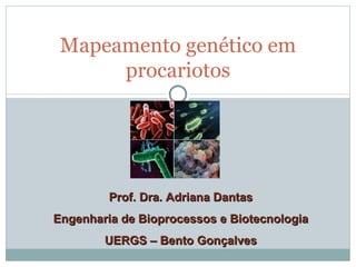 Mapeamento genético em
      procariotos




         Prof. Dra. Adriana Dantas
Engenharia de Bioprocessos e Biotecnologia
        UERGS – Bento Gonçalves
 