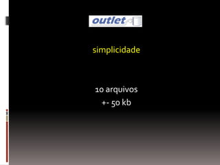 simplicidade



10 arquivos
  +- 50 kb
 