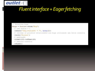 Fluent interface + Eager fetching
 