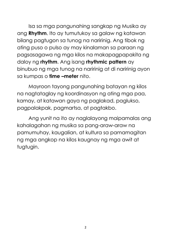 K TO 12 GRADE 2 LEARNING MATERIAL IN MAPEH