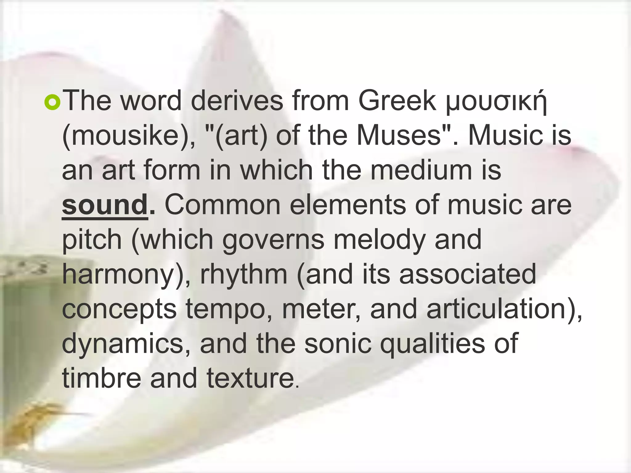 Mapeh what is music and its objectives | PPTX