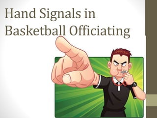 Hand Signals in
Basketball Officiating
 