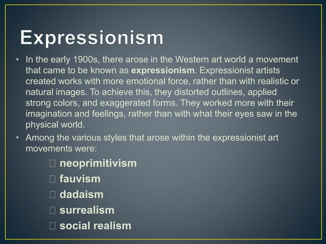 Mapeh expressionism | PPTX