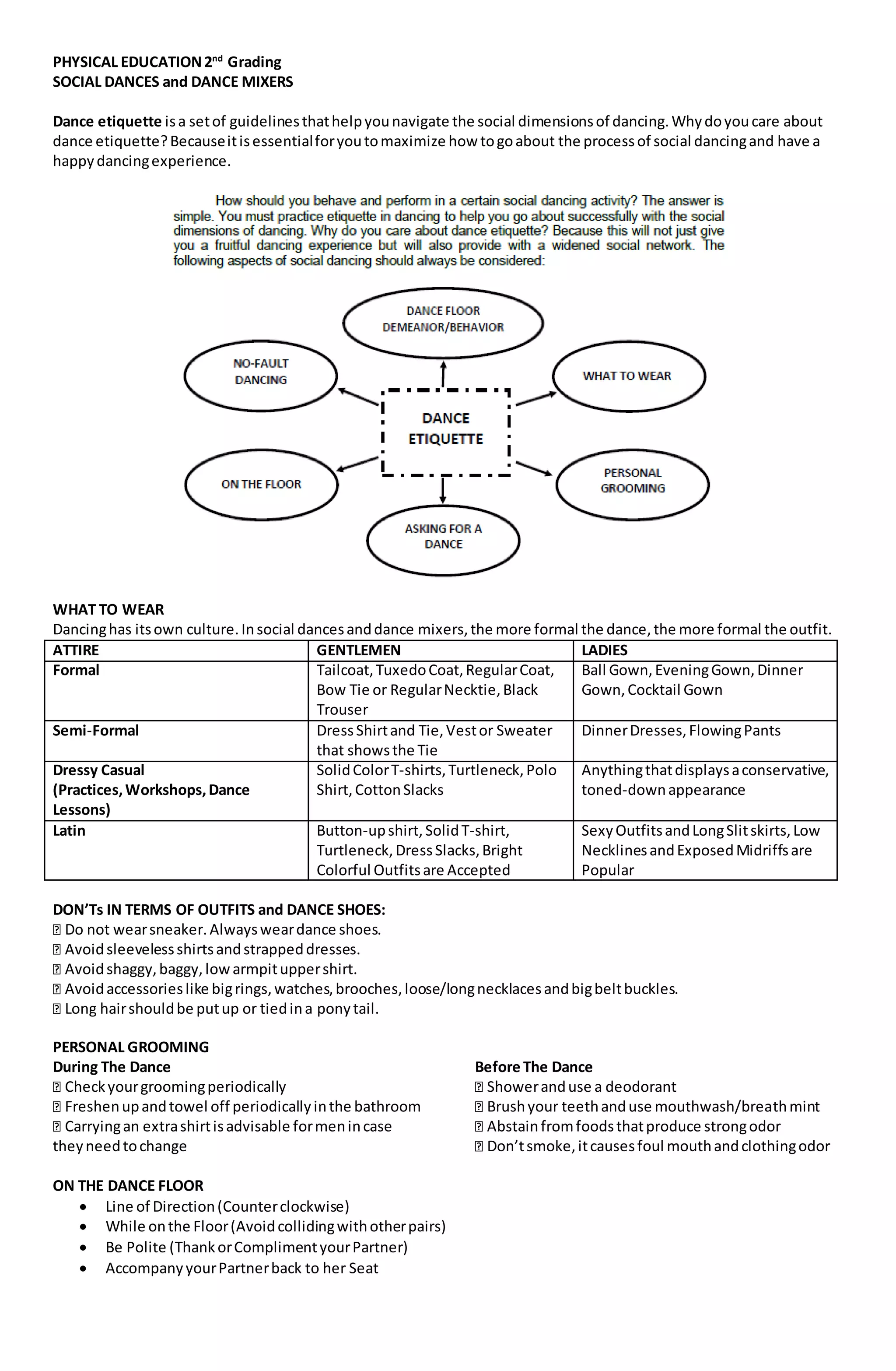 Mapeh (PE Q2 Social Dances and Dance Mixers) PDF