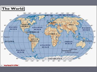 North South East West On World Map Map Elements