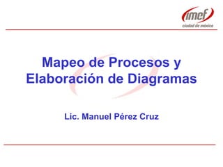 Mapeo de Procesos y Elaboración de Diagramas Lic. Manuel Pérez Cruz 