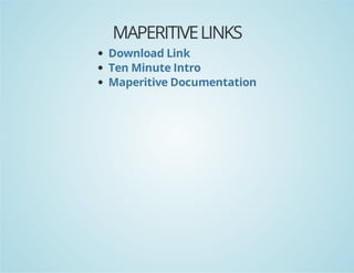MAPERITIVE LINKS
Download Link
Ten Minute Intro
Maperitive Documentation

 