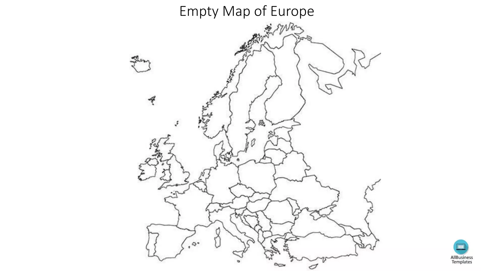 Empty Map of Europe