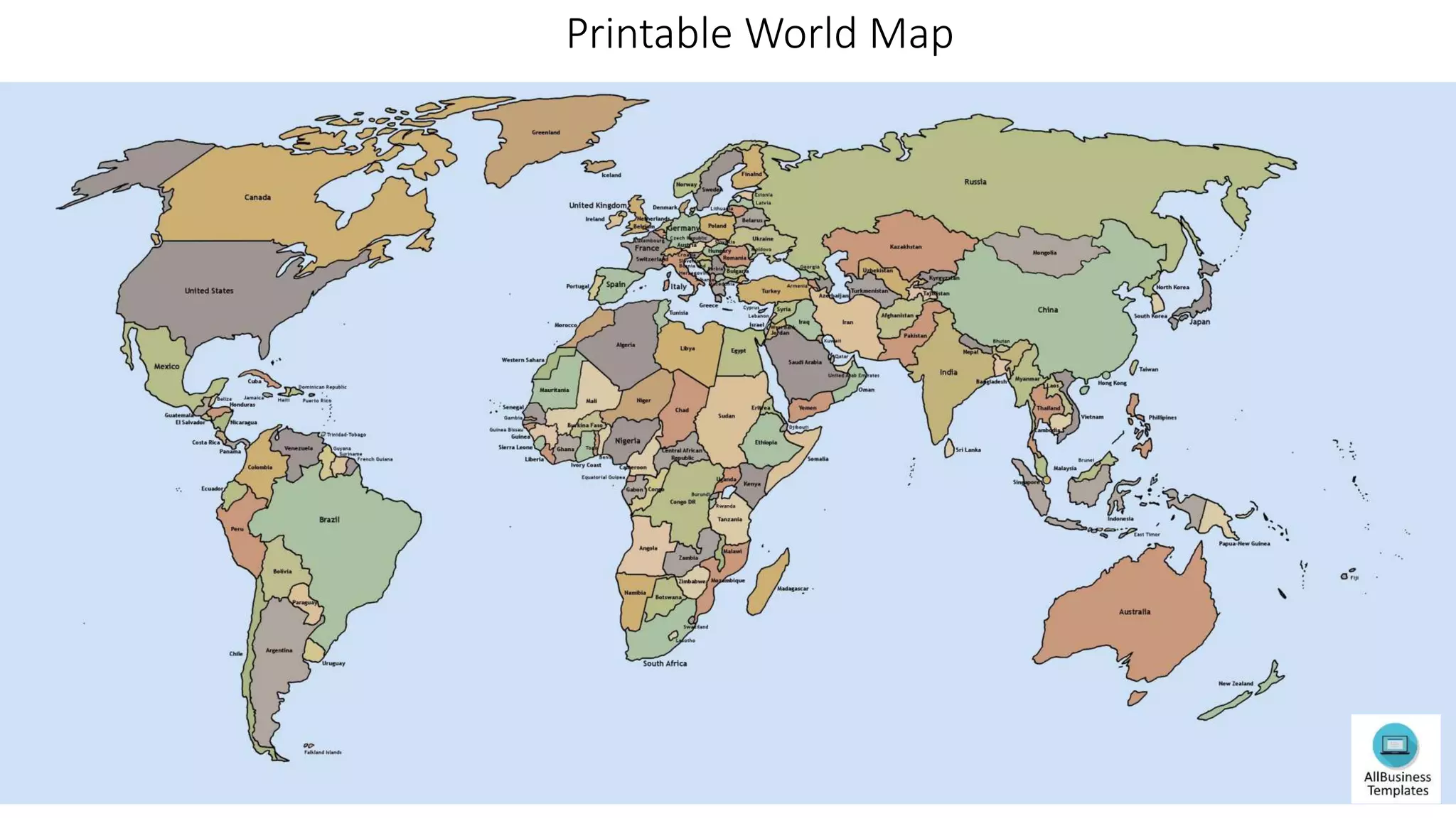 Printable World Map