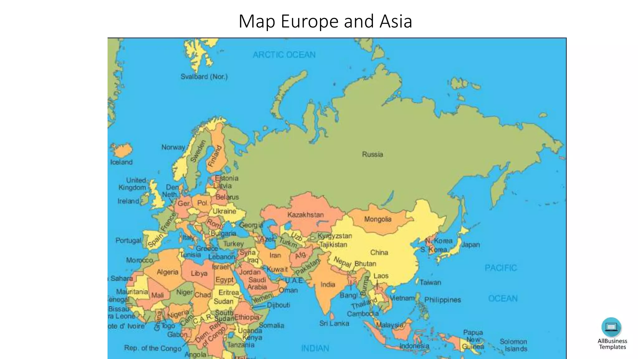Map Europe and Asia