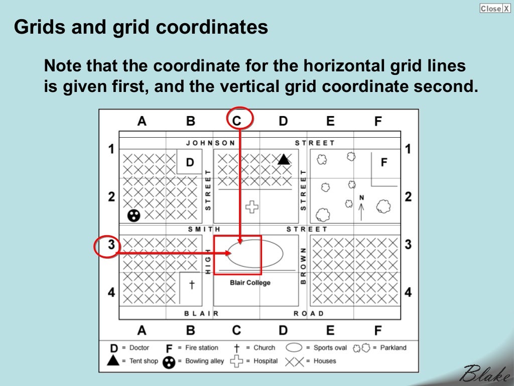 Grid lines on a map world map